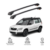 SKODA YETI 2009-2017 TRX1 Thunder Carrier Barres transversales pour galerie de toit de voiture, 2 barres